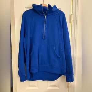 Scuba Oversized Funnel-Neck Half Zip Long